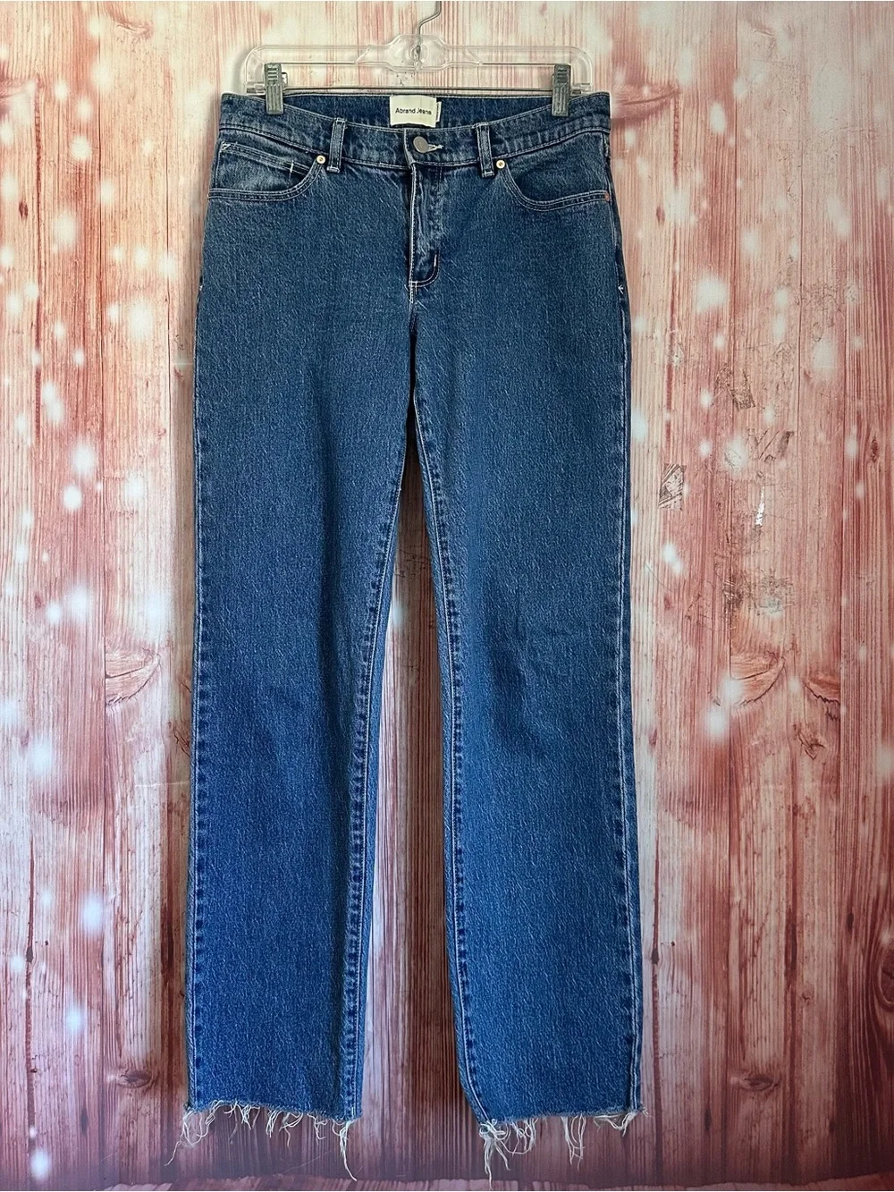 Abrand Blue 99 Low Straight Low Rise Straight Leg Jeans Size 28